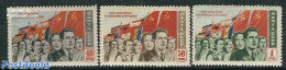 Russia, Soviet Union 1950 Peoples Democracy 3v, Type I 9large Eagle In Albania Flag), Unused (hinged), History - Flags - Ongebruikt