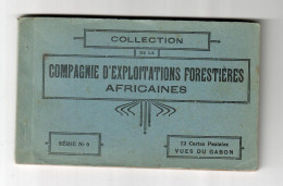 Gabon - Compagnie D'Exploitations Forestières (C.E.F.A.) - Série N°6 - Carnet De 12 Cartes Postales - Ed. C.E.F.A. - Gabón