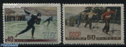 Russia, Soviet Union 1952 Wintersports 2v, Unused (hinged), Sport - Skating - Skiing - Sport (other And Mixed) - Unused Stamps