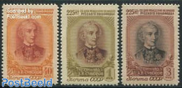 Russia, Soviet Union 1956 A.W. Ssuworow 3v, Mint NH - Unused Stamps