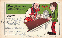 Judaica - UNITED STATES - Jewish Humor - I'm Passing The Time - Jewish Pawn Shop - Publ. Souvenir Post Card Co.  - Judaísmo