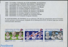 Uruguay 1999 National Football Club 3v In Booklet, Mint NH, Sport - Football - Stamp Booklets - Zonder Classificatie