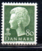 DANEMARK DANMARK DENMARK DANIMARCA 1974 1981 QUEEN MARGRETHE 80o MNH - Ungebraucht