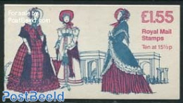 Great Britain 1982 Def. Booklet, Fashion 1830-1850, Selvedge At Left, Mint NH, Stamp Booklets - Art - Fashion - Ungebraucht