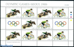 Ireland 1988 Olympic Games M/s, Mint NH, Nature - Sport - Horses - Cycling - Olympic Games - Ongebruikt