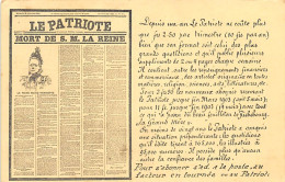 Belgique - BRUXELLES - Journal Le Patriote - Mort De S.M. La Reine Marie-Henriette - Other & Unclassified