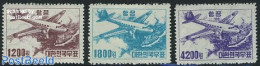 Korea, South 1952 Airmail 3v, Mint NH, Transport - Aircraft & Aviation - Airplanes