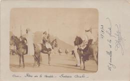 Algérie - ORAN - Fête De La Ouadda - Fantasia Arabe - CARTE PHOTO 17 Septembre 1903 - Ed. Inconnu  - Oran