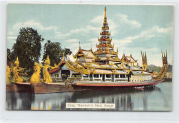 MYANMAR Burma - King Theebaw's State Barge - Publ. D.A. Ahuja 107 - Myanmar (Birma)