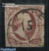 Netherlands 1852 10c, Used, HAARLEM-C, Used Stamps - Gebraucht