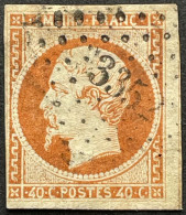YT 16 LPC 3352 Thizy Rhone (68) Indice 3 40c Orange 1853-60 (côte 22 €) France – Fggy - 1853-1860 Napoléon III.