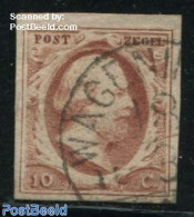 Netherlands 1852 10c, Used, WAGENINGEN-C, Used Stamps - Gebraucht