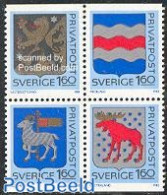 Sweden 1983 Provincial Coat Of Arms 4v [+], Mint NH, History - Nature - Coat Of Arms - Animals (others & Mixed) - Ungebraucht