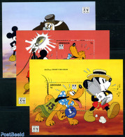 Grenada 1994 Year Of The Dog 3 S/s, Mint NH, Nature - Various - Dogs - New Year - Art - Disney - Año Nuevo