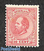 Netherlands 1875 10c, Perf. 12.5:12, Stamp Out Of Set, Unused (hinged) - Ongebruikt