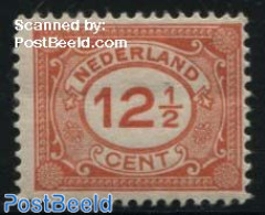 Netherlands 1922 12.5c With FlaT R, Stamp Out Of Set, Unused (hinged) - Ungebraucht