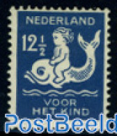 Netherlands 1929 12.5+3.5c, Child On Dolphin, Stamp Out Of Set, Unused (hinged), Nature - Fish - Nuevos