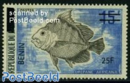 Benin 2008 Fish Overprint 1v, Mint NH, Nature - Fish - Nuovi