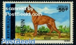 Benin 2008 Dog Overprint 1v, Mint NH, Nature - Dogs - Unused Stamps