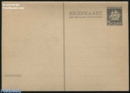 Suriname, Colony 1939 Postcard With Answer 5+5c Grey, Unused Postal Stationary, Transport - Ships And Boats - Ships