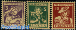 Switzerland 1916 Pro Juventute 3v, Unused (hinged), Various - Costumes - Unused Stamps