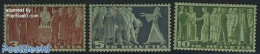 Switzerland 1938 Definitives 3v, Greengrey Paper With Black/red Fil, Mint NH - Unused Stamps