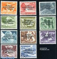 Switzerland 1950 I.L.O. Overprints 11v, Mint NH, History - Nature - Transport - I.l.o. - Water, Dams & Falls - Automob.. - Nuevos