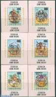 Guinea Bissau 1976 UPU Centenary 6 S/s With Red Overprints, Mint NH, Various - U.P.U. - Folklore - U.P.U.
