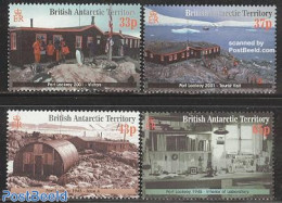 British Antarctica 2001 Port Lockroy 4v, Mint NH, Nature - Science - Transport - Birds - Penguins - The Arctic & Antar.. - Ships