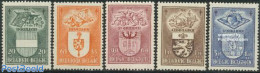 Belgium 1947 Anti Tuberculosis 5v, Mint NH, History - Religion - Coat Of Arms - Saint Nicholas - Neufs