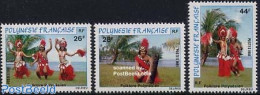 French Polynesia 1981 Folklore 3v, Mint NH, Performance Art - Various - Dance & Ballet - Folklore - Neufs