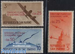 San Marino 1946 Express Mail 3v, Mint NH, Nature - Horses - Nuevos