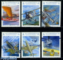 Alderney 2009 Fly Navy 6v, Mint NH, Transport - Helicopters - Aircraft & Aviation - Ships And Boats - Elicotteri