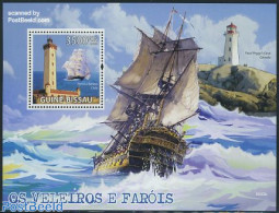 Guinea Bissau 2009 Ships & Lighthouses S/s, Mint NH, Transport - Various - Ships And Boats - Lighthouses & Safety At Sea - Ships