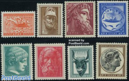 Greece 1955 Definitives 8v, Unused (hinged), Nature - Transport - Animals (others & Mixed) - Ships And Boats - Art - S.. - Ongebruikt