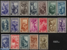 Italy 1950 Definitives 19v, Unused (hinged), Nature - Transport - Various - Wine & Winery - Ships And Boats - Agricult.. - Sonstige & Ohne Zuordnung