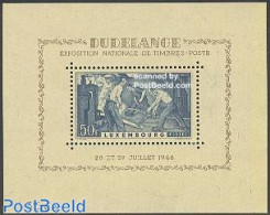 Luxemburg 1946 Dudelange Exposition S/s, Mint NH, Various - Philately - Industry - Unused Stamps
