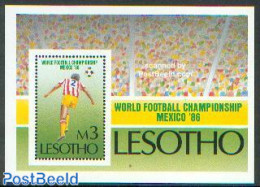 Lesotho 1986 World Cup Football S/s, Mint NH, Sport - Football - Lesotho (1966-...)