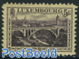 Luxemburg 1921 5F Violet, Perf.11.5:11, Stamp Out Of Set, Unused (hinged), Art - Bridges And Tunnels - Ongebruikt