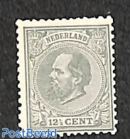 Netherlands 1875 12.5c Grey, Perf. 12.5:12, Stamp Out Of Set, Unused (hinged) - Ongebruikt