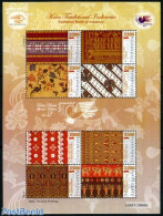 Indonesia 2011 Tradional Textile 8v M/s, Mint NH, Various - Textiles - Textile