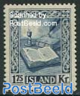 Iceland 1953 1.75Kr. Blue, Stamp Out Of Set, Mint NH, Art - Books - Ungebraucht
