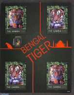 Gambia 2011 Bengal Tiger 4v M/s, Mint NH, Nature - Animals (others & Mixed) - Cat Family - Gambie (...-1964)
