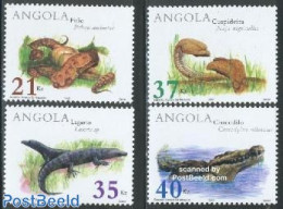 Angola 2002 Reptiles 4v, Mint NH, Nature - Crocodiles - Reptiles - Snakes - Angola