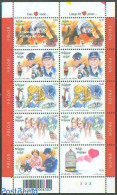 Belgium 2003 A Heart For.. 10v M/s, Mint NH, Health - Sport - Transport - Various - Health - Cycling - Post - Automobi.. - Nuevos