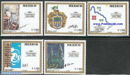 Mexico 1992 Guadalajara 5v, Mint NH, History - Coat Of Arms - Mexiko