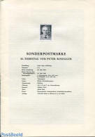 Austria 1968 PETER ROSEGGER BLACKPRINT, Mint NH, Authors - Ungebraucht