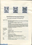 Austria 1968 REPUBLIC 50TH  BLACKPRINT, Mint NH, History - Coat Of Arms - Politicians - Neufs