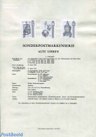 Austria 1970 OLD WATCHES 3V BLACKPRINT, Mint NH - Ungebraucht