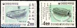 Korea, South 1962 Han San Sea Battle 2v, Mint NH, Transport - Ships And Boats - Ships